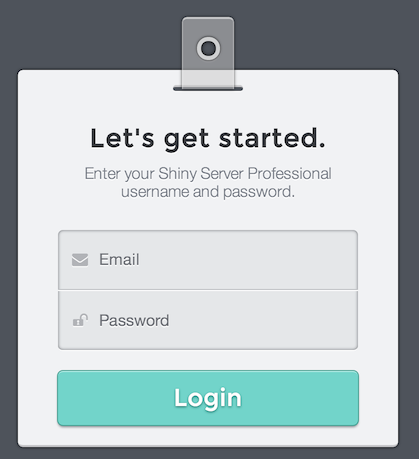 Login screen for Shiny Server pro